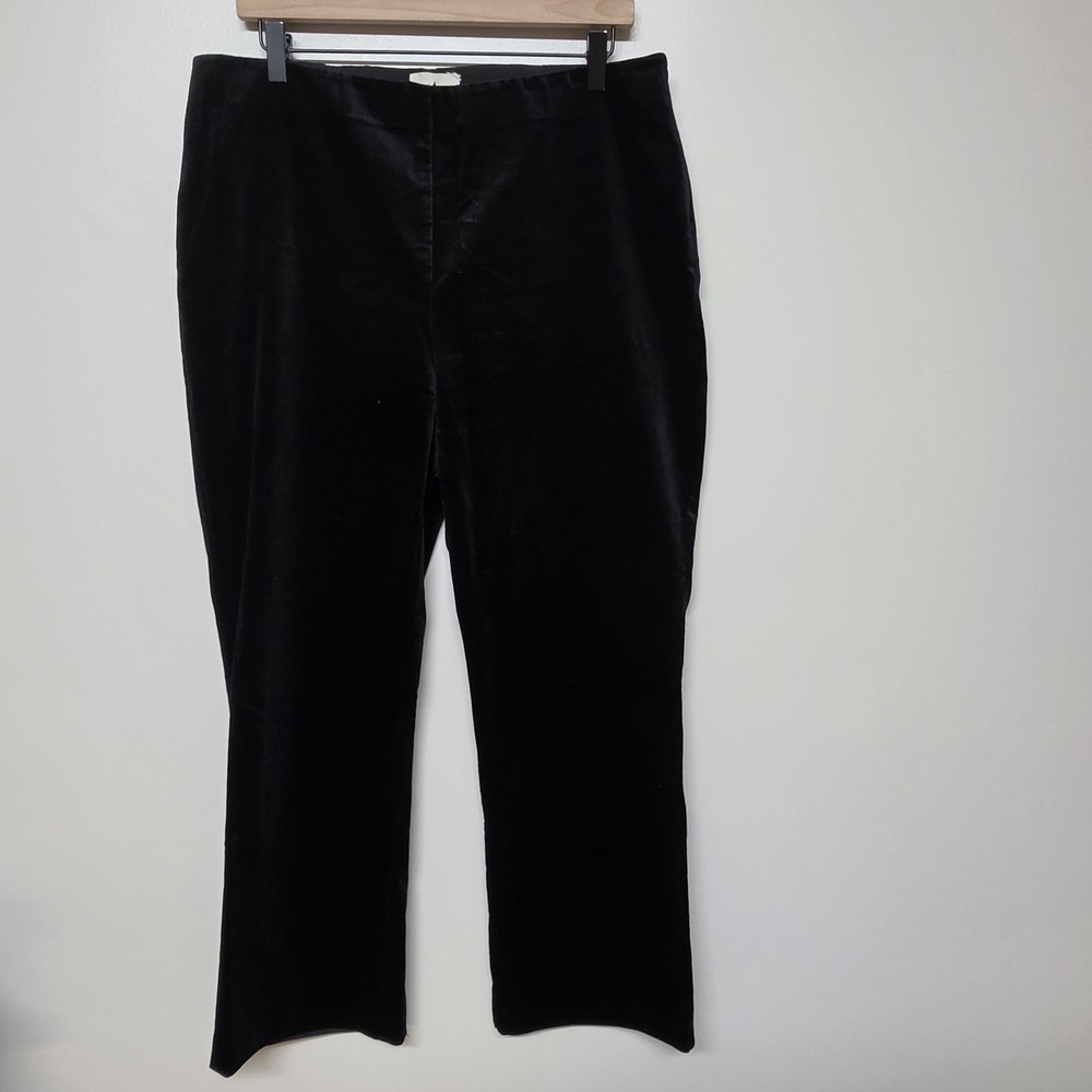 Tuckernuck Velvet Ashford Pants Womens Sz XL Black Straight Leg Quiet‎ Luxury